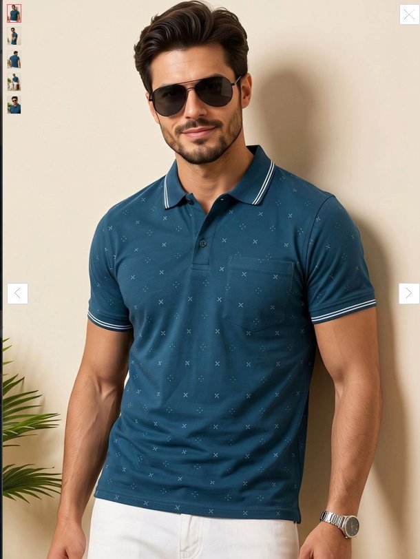 Plain polo blue tshirt for men customizable blue
